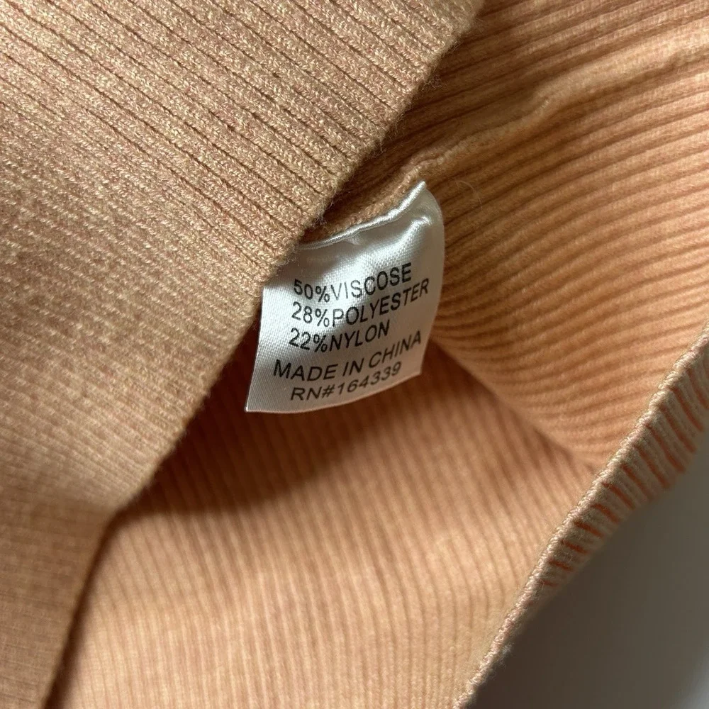 NWT Petal And Pup Sofi Bodycon Midi Dress Splice Women's Size S / M Pink Peach